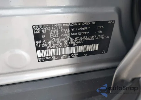 2024 Toyota Rav4 Xle z USA, uszkodzony, nr VIN 2T3W1RFV2RW344310